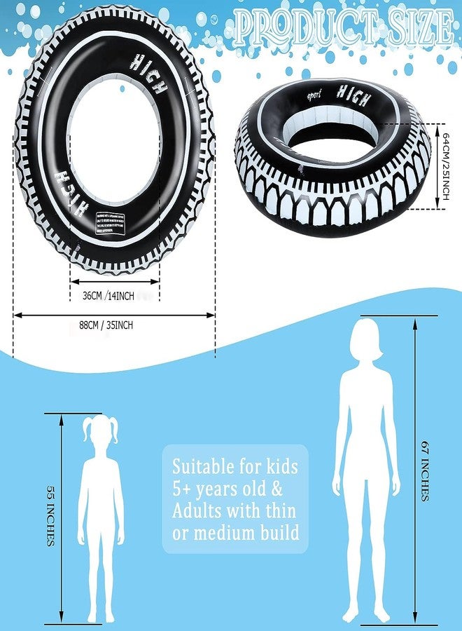 Jukusa Swimming Pool Tube for Adults Big Size Cool Black Wheel Tire Men Swimming Ring Swimming Pool Raft Float Tube Giant Tire for Adults (1pc 35 inch 88 cm) - Image 4
